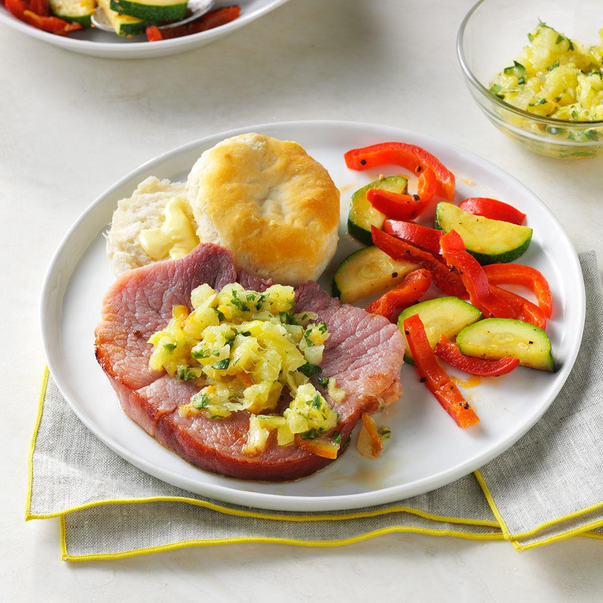 Ham with Pineapple Salsa Recipe Taste of Home