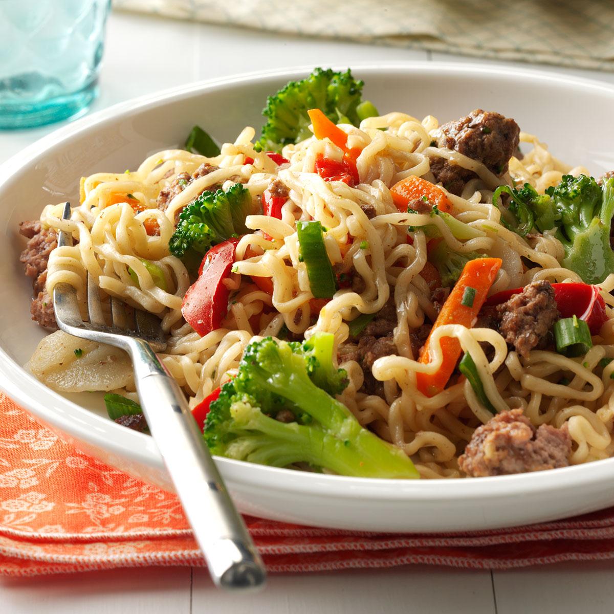 Asian Beef And Noodles Recipe Taste Of Home 