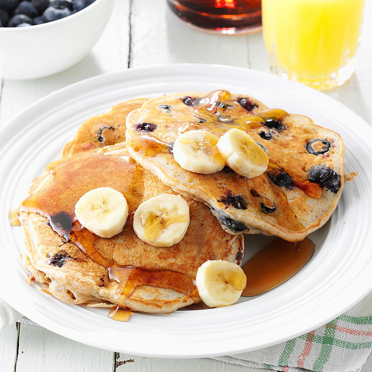 Banana Blueberry Pancakes Recipe Taste of Home