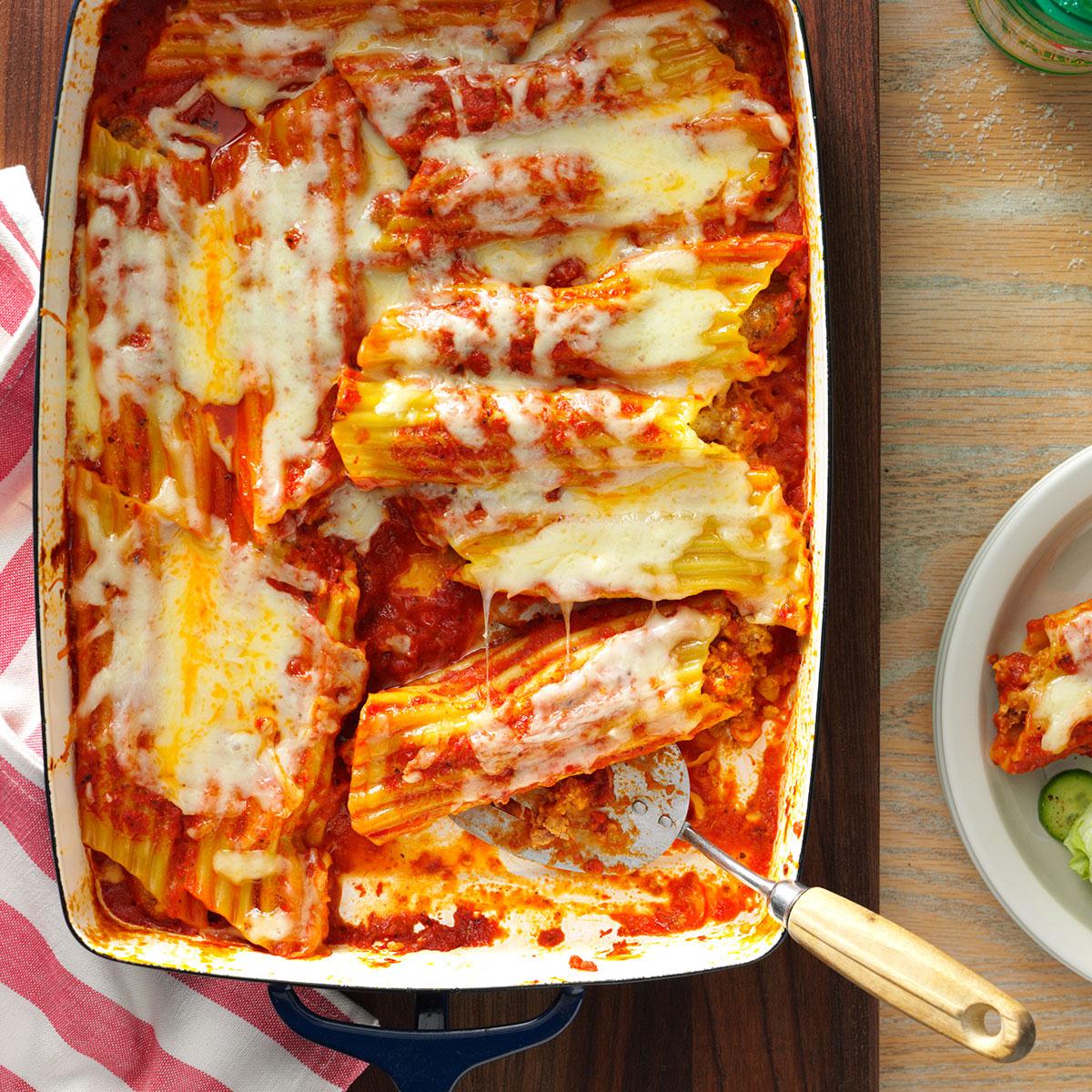 Sausage Manicotti Recipe | Taste of Home