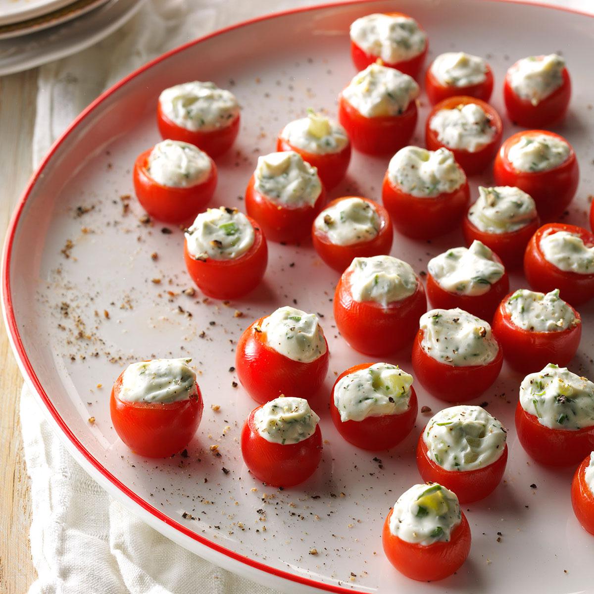 CucumberStuffed Cherry Tomatoes Recipe Taste of Home