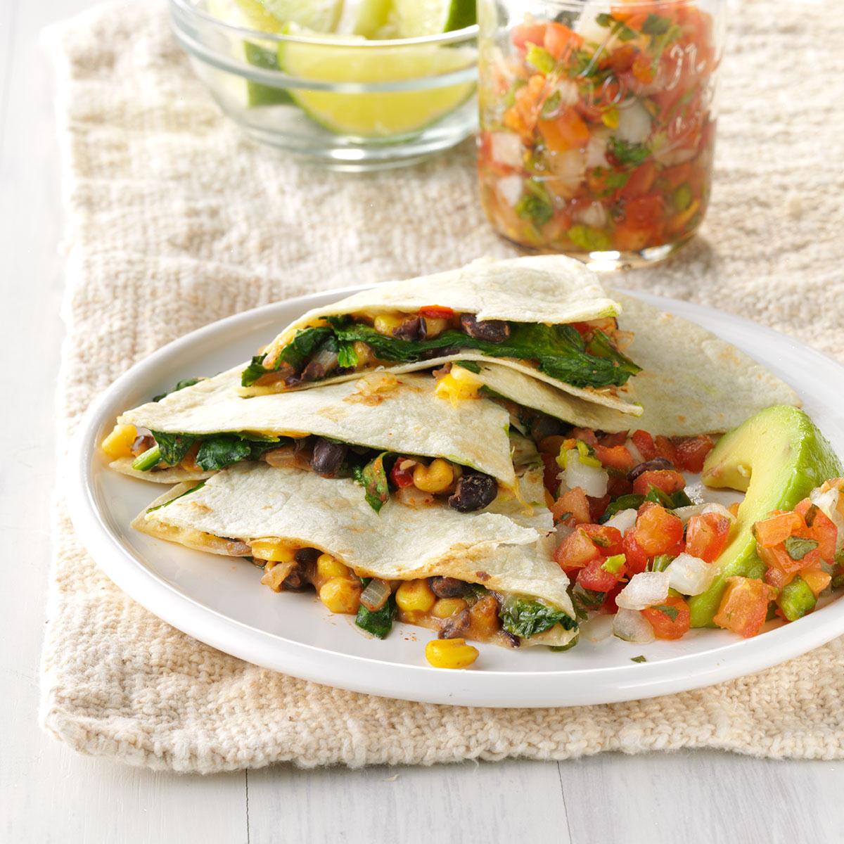 Black Bean 'n' Corn Quesadillas Recipe Taste of Home