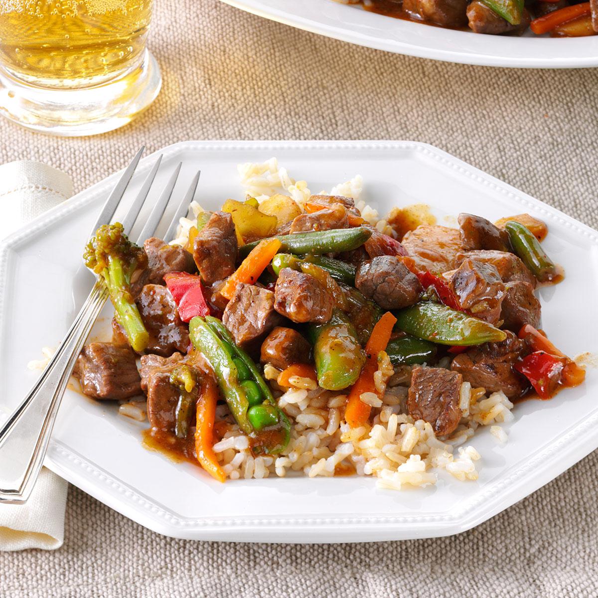 StirFried Steak & Veggies Recipe Taste of Home