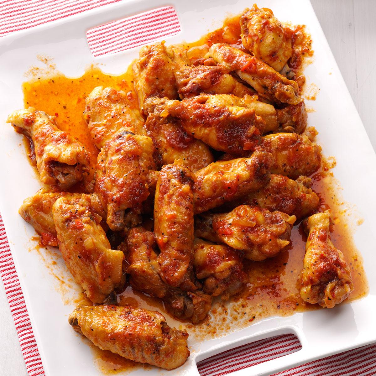 Sweet And Spicy Chicken Wings Recipe Taste Of Home