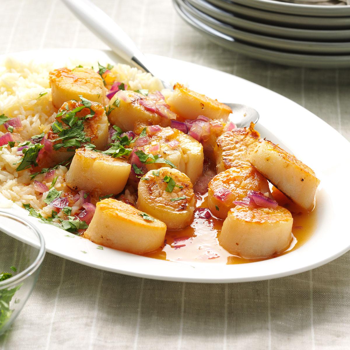 Spicy Mango Scallops Recipe Taste of Home