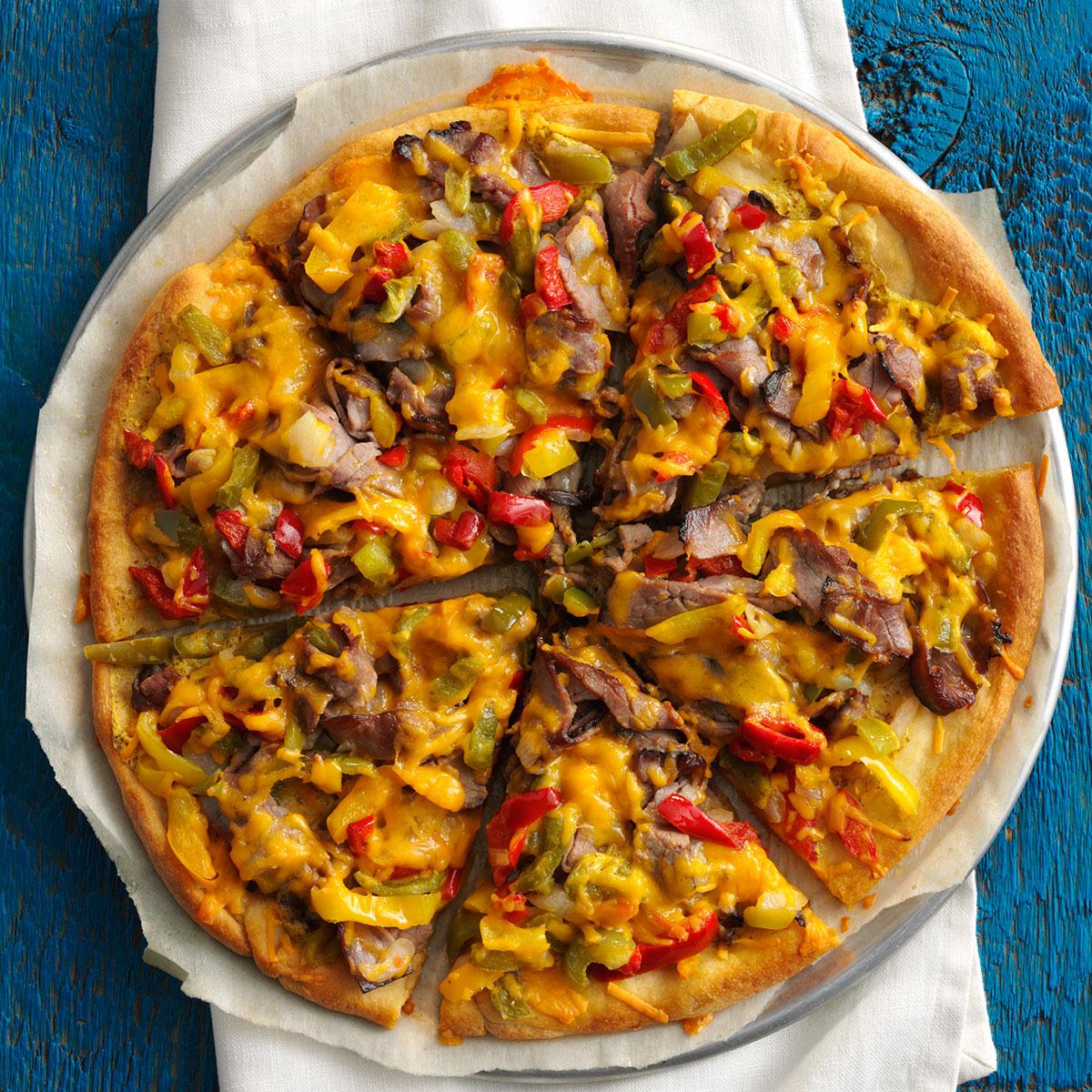 Fast Philly Cheesesteak Pizza Recipe Taste of Home