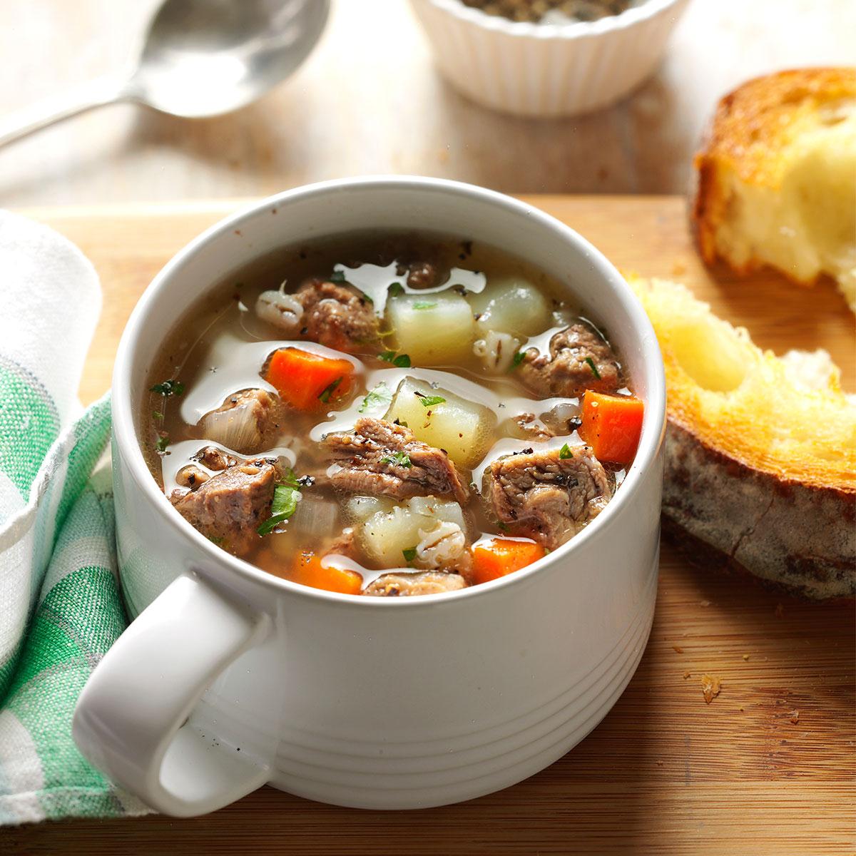 Ground Beef Barley Soup Recipe | Taste of Home