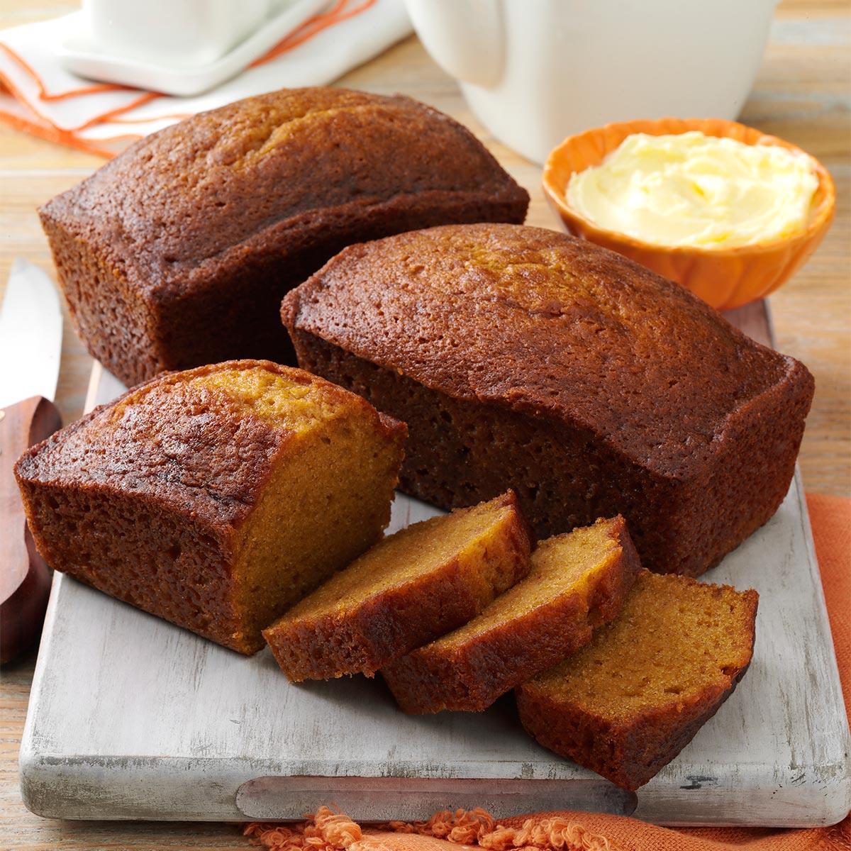 Delicious Pumpkin Bread Recipe | Taste of Home