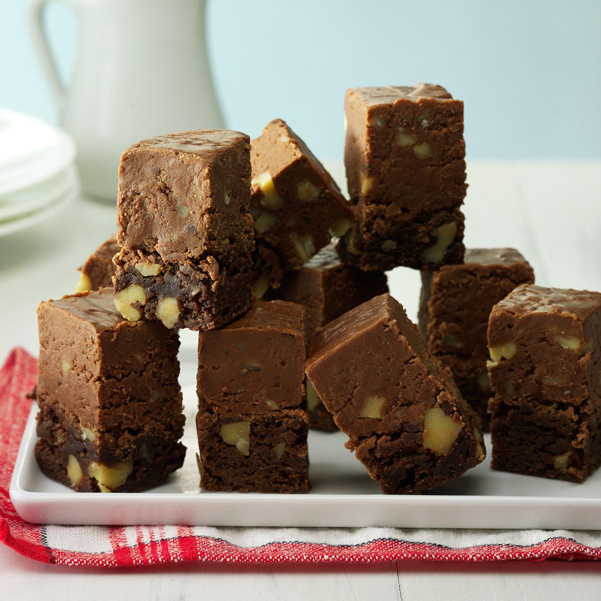 FudgeTopped Brownies Recipe Taste of Home