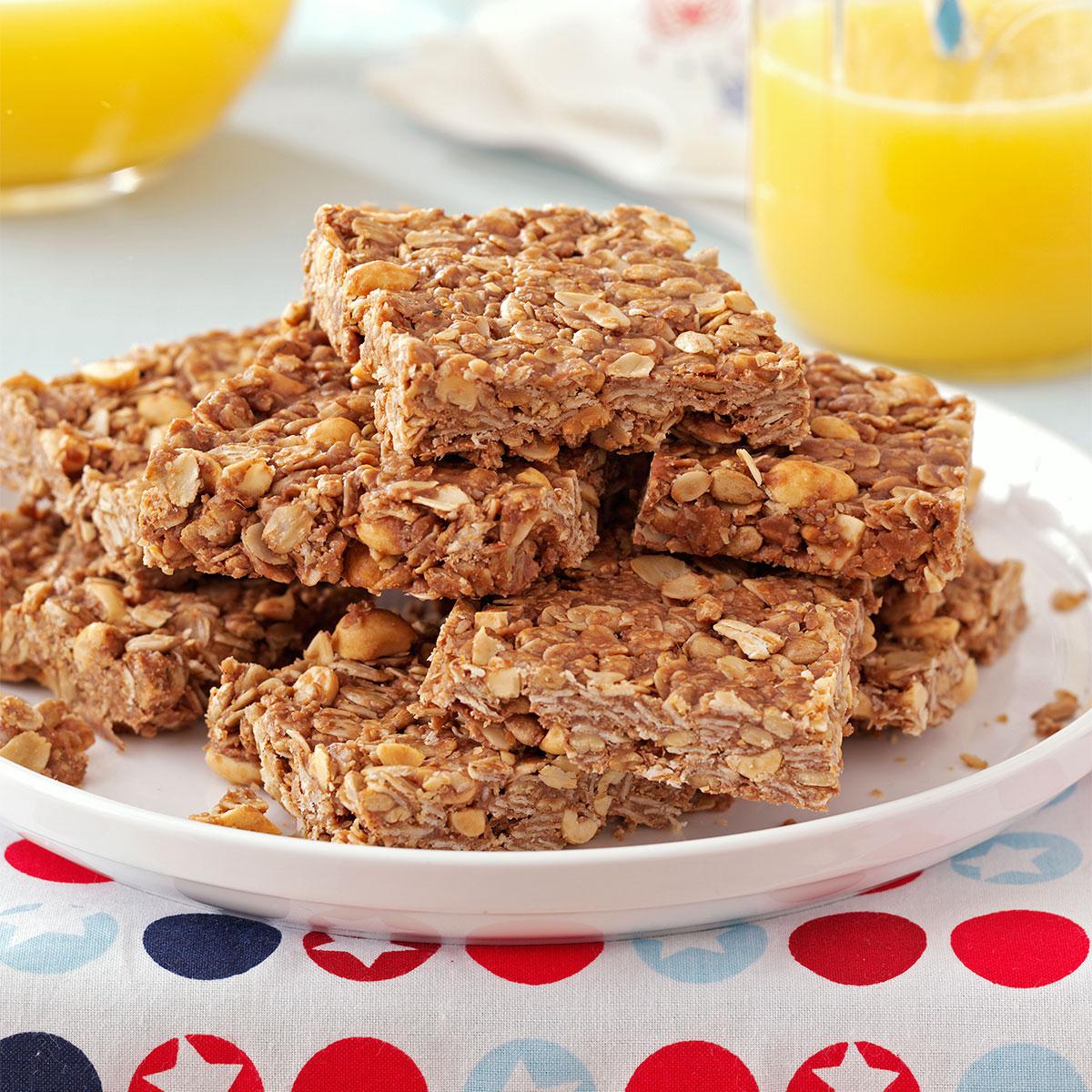 Chocolate Peanut Granola Bars Recipe Taste Of Home