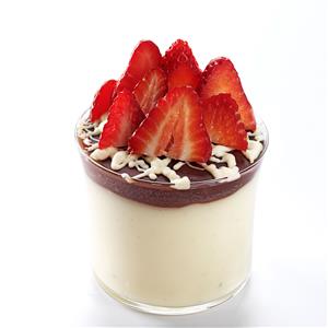 B&W Vanilla Bean Puddings with Fresh Strawberries Recipe B&W Vanilla Bean Puddings with Fresh Strawberries Recipe