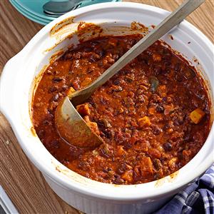 Black Bean, Chorizo & Sweet Potato Chili Recipe Black Bean, Chorizo & Sweet Potato Chili Recipe