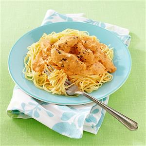 Blushing Angel Hair Pasta with Chicken Recipe Blushing Angel Hair Pasta with Chicken Recipe