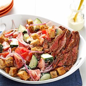 Chili-Rubbed Steak & Bread Salad Recipe Chili-Rubbed Steak & Bread Salad Recipe