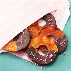 Chocolate-Dipped Apple Rings Recipe Chocolate-Dipped Apple Rings Recipe