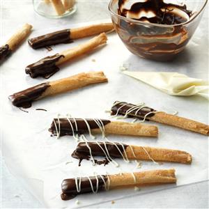 Chocolate-Dipped Phyllo Sticks Recipe Chocolate-Dipped Phyllo Sticks Recipe