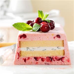 Cranberry-Lime Semifreddo with Pound Cake Recipe Cranberry-Lime Semifreddo with Pound Cake Recipe