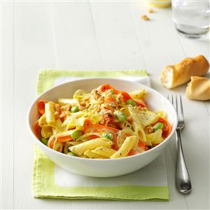 Creamy Pesto Penne with Vegetable Ribbons Recipe Creamy Pesto Penne with Vegetable Ribbons Recipe