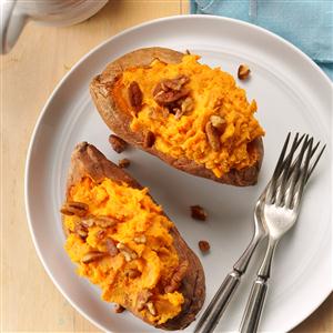 Creamy Twice-Baked Sweet Potatoes Recipe Creamy Twice-Baked Sweet Potatoes Recipe