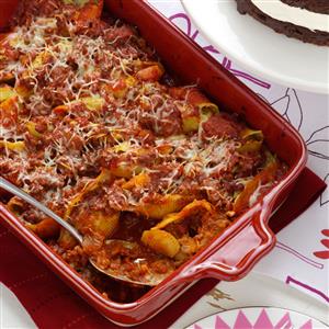 Easy Beef-Stuffed Shells Recipe Easy Beef-Stuffed Shells Recipe