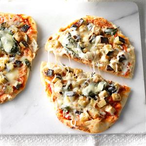 Eggplant Flatbread Pizzas Recipe Eggplant Flatbread Pizzas Recipe