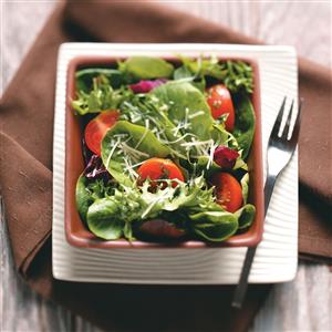Green Salad with Tangy Basil Vinaigrette Recipe Green Salad with Tangy Basil Vinaigrette Recipe
