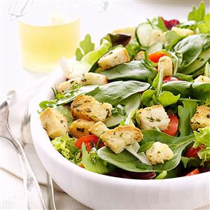 Greens with Homemade Croutons Recipe Greens with Homemade Croutons Recipe