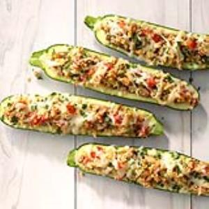Italian Sausage-Stuffed Zucchini Recipe Italian Sausage-Stuffed Zucchini Recipe