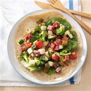 Italian-Style Veggie Wraps Recipe Italian-Style Veggie Wraps Recipe