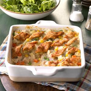 Lattice-Topped Turkey Casserole Recipe Lattice-Topped Turkey Casserole Recipe