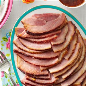 Maple-Peach Glazed Ham Recipe Maple-Peach Glazed Ham Recipe