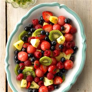 Mixed Fruit with Lemon-Basil Dressing Recipe Mixed Fruit with Lemon-Basil Dressing Recipe