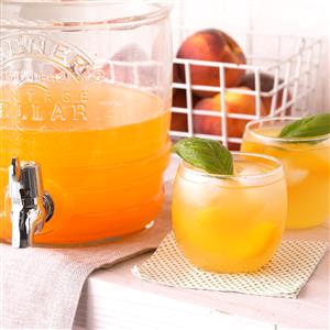 Peach-Basil Cooler Recipe Peach-Basil Cooler Recipe