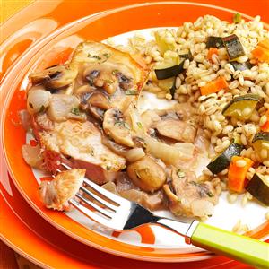 Pork Chops with Mushroom-Tarragon Sauce Recipe Pork Chops with Mushroom-Tarragon Sauce Recipe