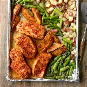 Pork and Asparagus Sheet Pan Dinner Recipe Pork and Asparagus Sheet Pan Dinner Recipe