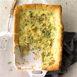 Salmon and Artichoke Quiche Squares Recipe Salmon and Artichoke Quiche Squares Recipe