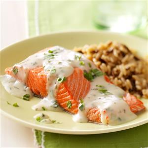 Salmon with Tarragon Sauce Recipe | Taste of Home