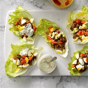 Sausage Cobb Salad Lettuce Wraps Recipe Sausage Cobb Salad Lettuce Wraps Recipe