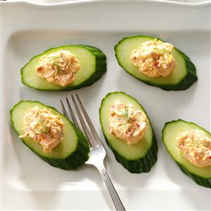 Shrimp & Feta Cucumber Rounds Recipe Shrimp & Feta Cucumber Rounds Recipe