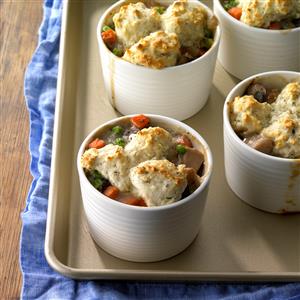 Turkey and Mushroom Potpies Recipe Turkey and Mushroom Potpies Recipe