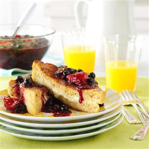 Mascarpone-Stuffed French Toast with Berry Topping Recipe Mascarpone-Stuffed French Toast with Berry Topping Recipe
