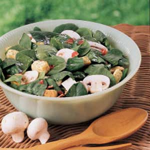 Fresh Mushroom Spinach Salad Recipe Fresh Mushroom Spinach Salad Recipe