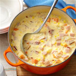 Cheesy Ham Chowder Recipe Cheesy Ham Chowder Recipe