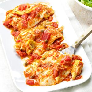 Tomato-Artichoke Tilapia Recipe Tomato-Artichoke Tilapia Recipe