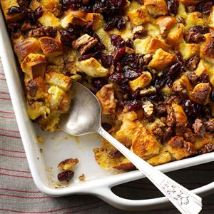 Eggnog Bread Pudding with Cranberries Recipe Eggnog Bread Pudding with Cranberries Recipe