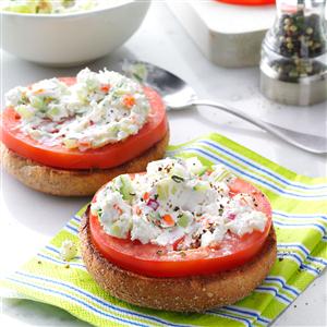 Bagel with a Veggie Schmear Recipe Bagel with a Veggie Schmear Recipe