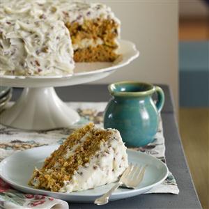 Carrot Cake with Pecan Frosting Recipe Carrot Cake with Pecan Frosting Recipe
