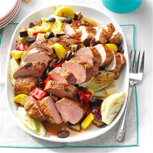 Creole Pork Tenderloin with Vegetables Recipe Creole Pork Tenderloin with Vegetables Recipe