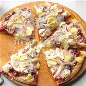 Cranberry, Brie & Turkey Pizza Recipe Cranberry, Brie & Turkey Pizza Recipe