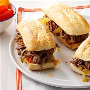 Family-Favorite Italian Beef Sandwiches Recipe Family-Favorite Italian Beef Sandwiches Recipe